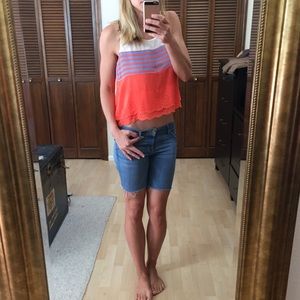 Sexy open back pink tank